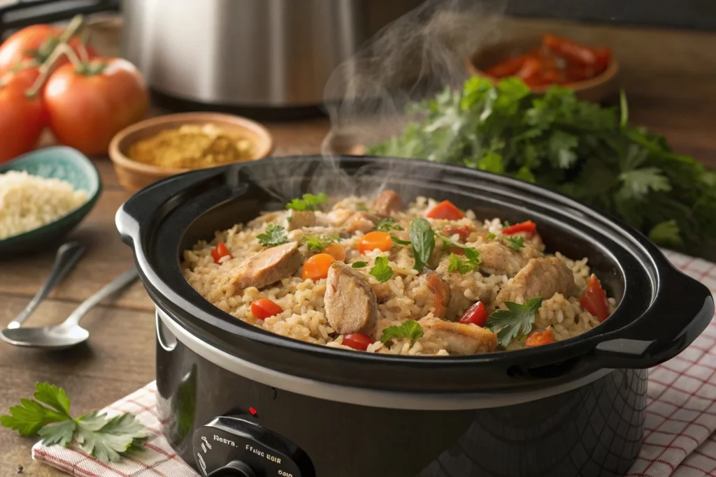 Crockpot Chicken and Rice Recipe