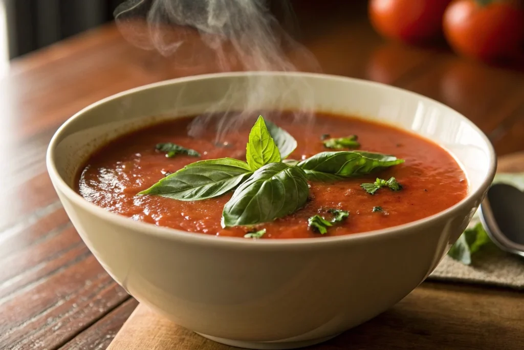 Homemade Tomato Basil Soup