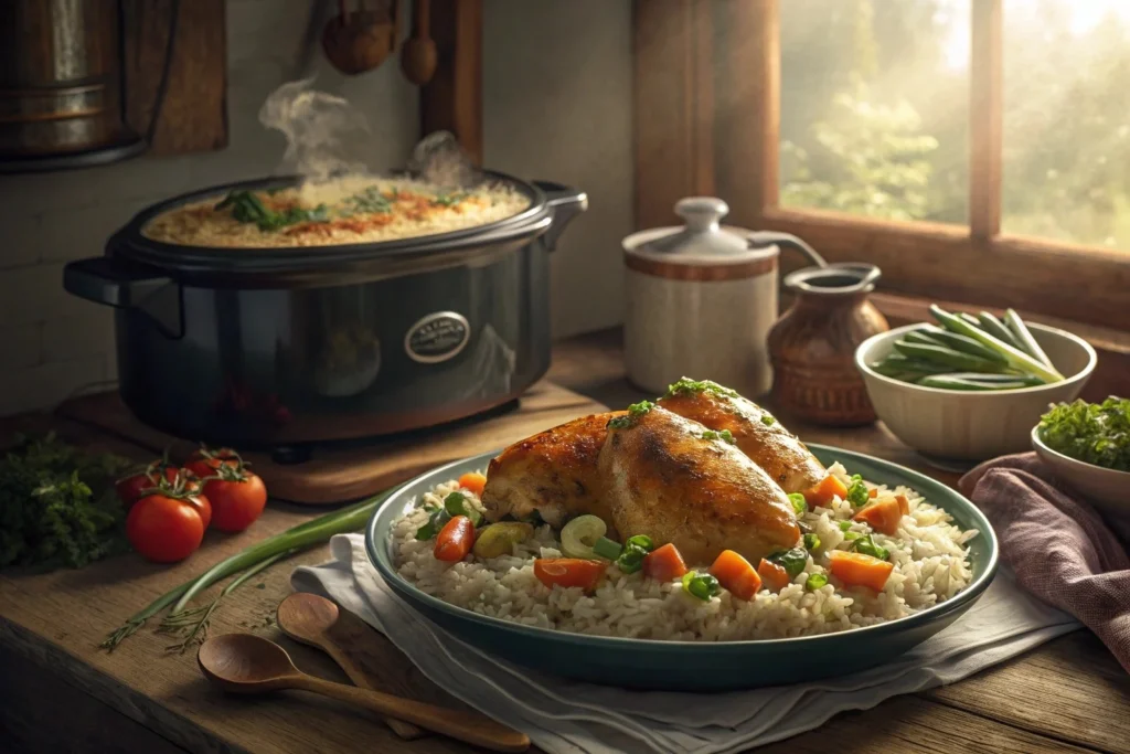 Crockpot Chicken and Rice Recipe